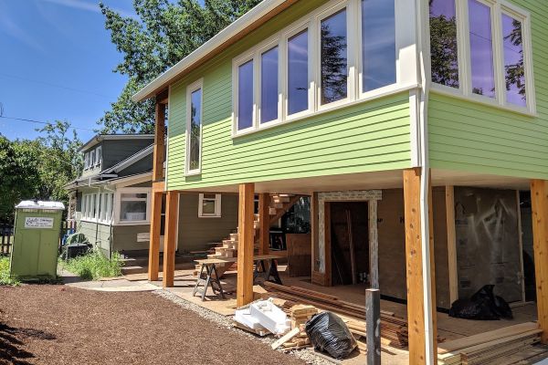 An ADU under construction in Oregon