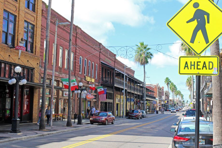 View looking east on Ybor City's main street