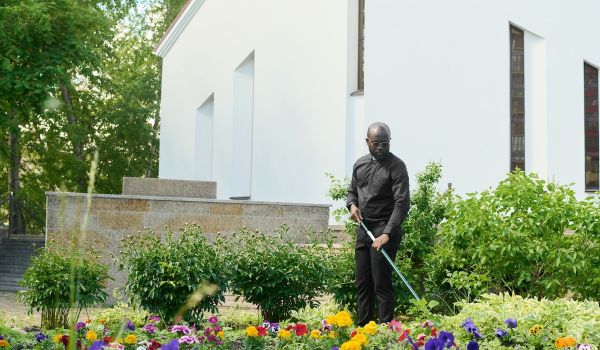 black church garden