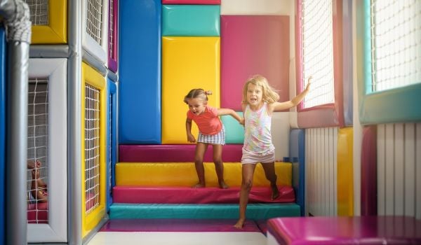 indoor playground with children playing