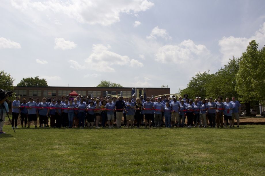 KABOOM! team cuts ribbon on playground