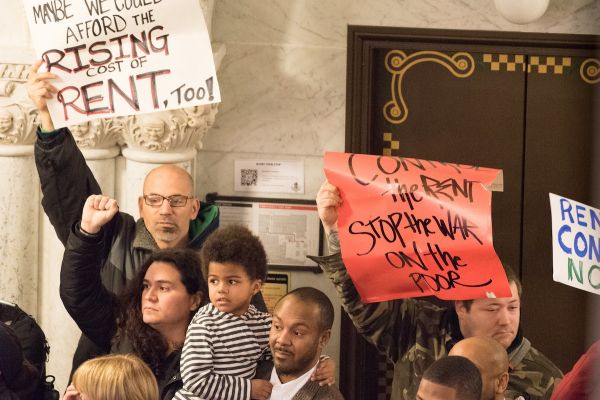 Minneapolis protest for rent control