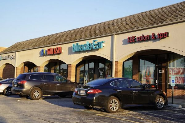 A shopping plaza in Chicago