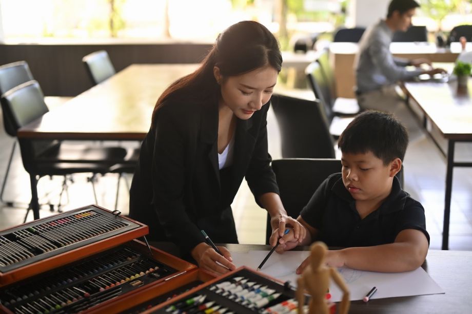 A teacher and her student