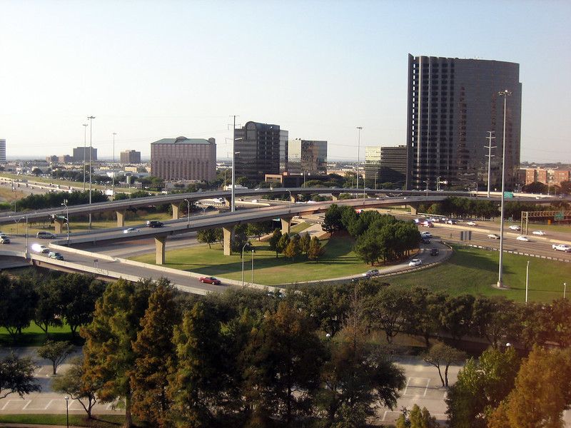 View of I-35 from the Hilton Dallas Lincoln Centre